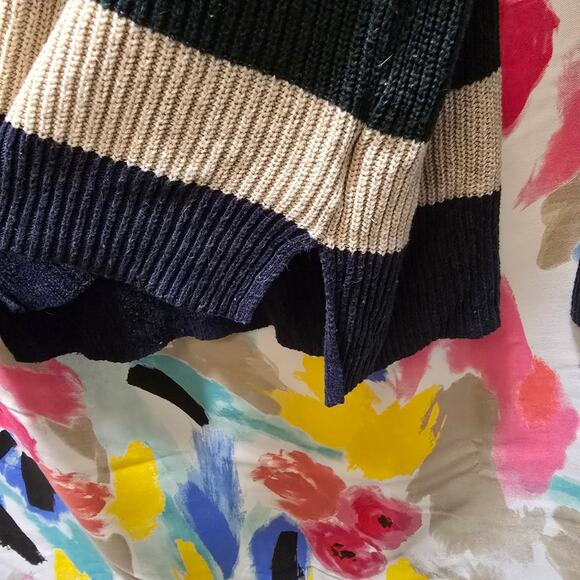 Madewell Thompson Pocket Pullover striped knit long sleeve crewneck sweater XL - Picture 6 of 9